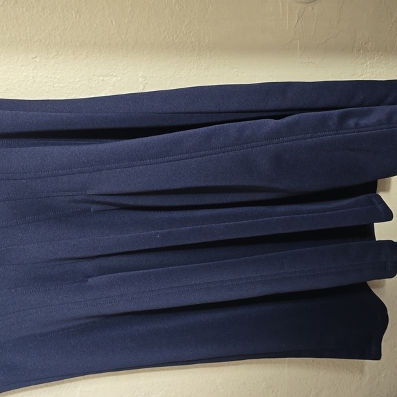 Besty Johnson  Navy Zip Front White Trim Pleated Dress - Picture 6 of 8